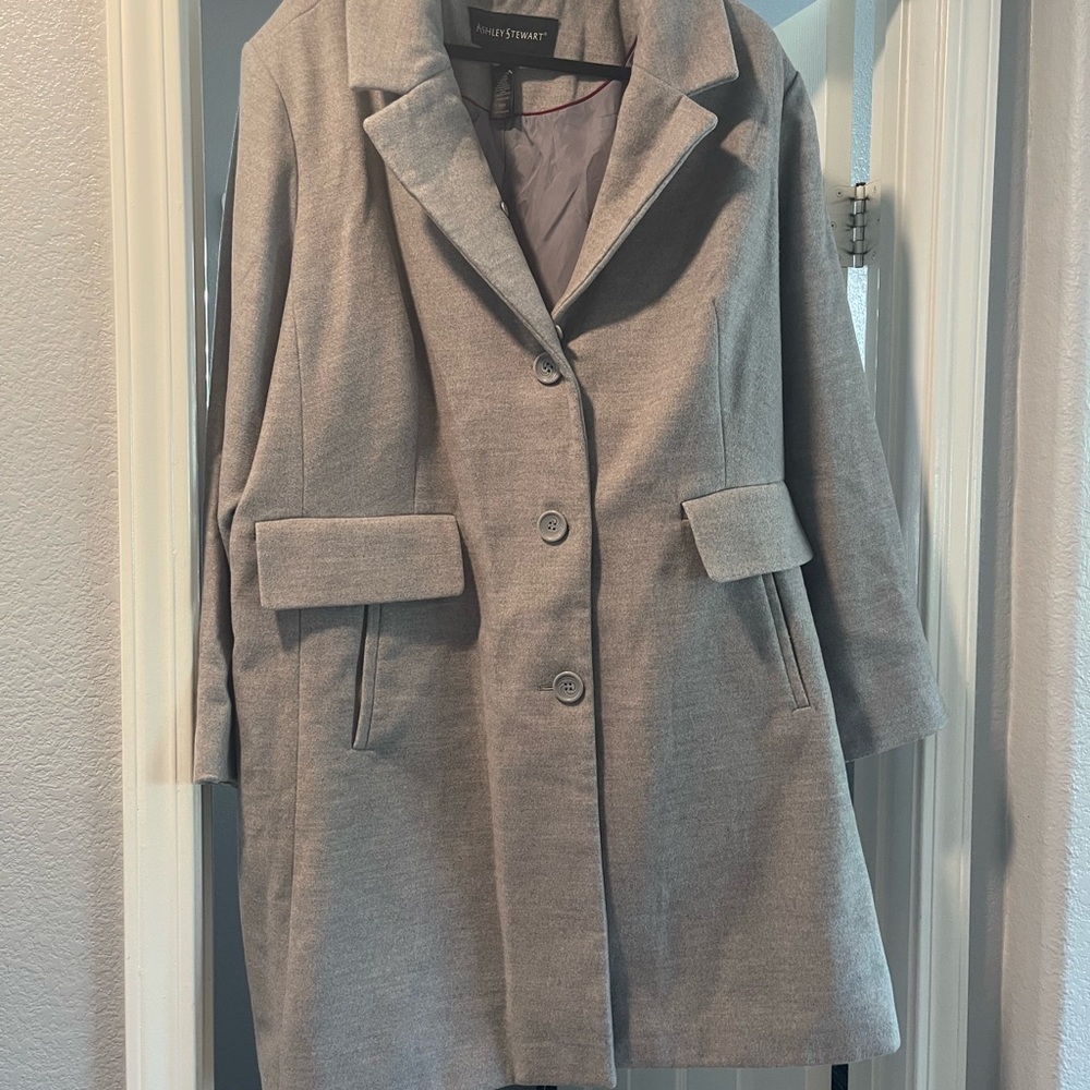 Ashley Stewart Gray Pea Coat #0004